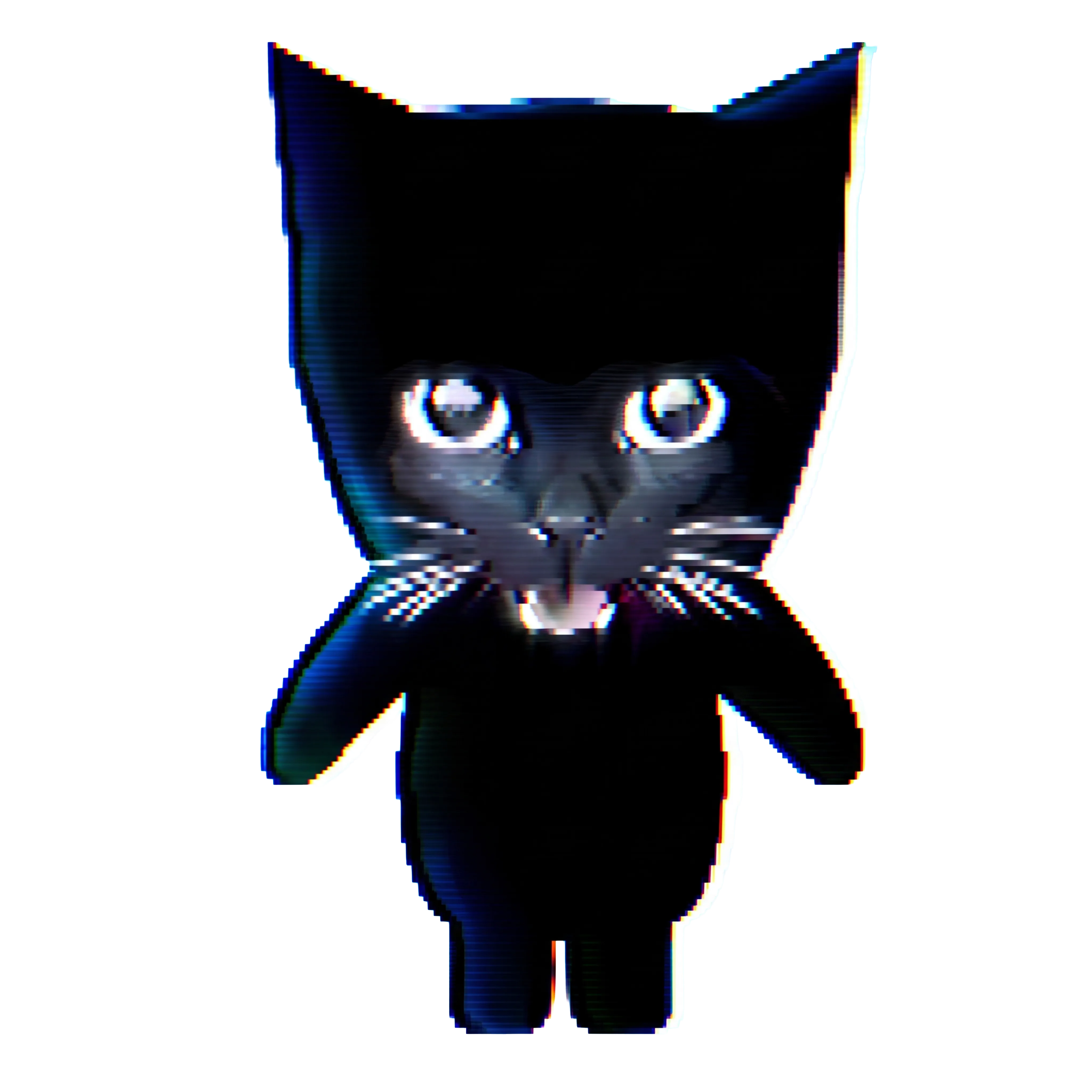 Black Cat Standing A-pose